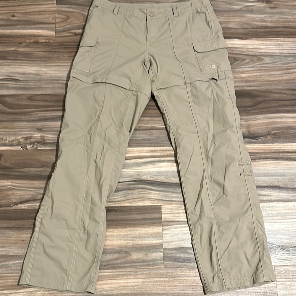 The North Face Paramount Convertible Pants 6 Beige Hiking Trail Adventure Cargo
